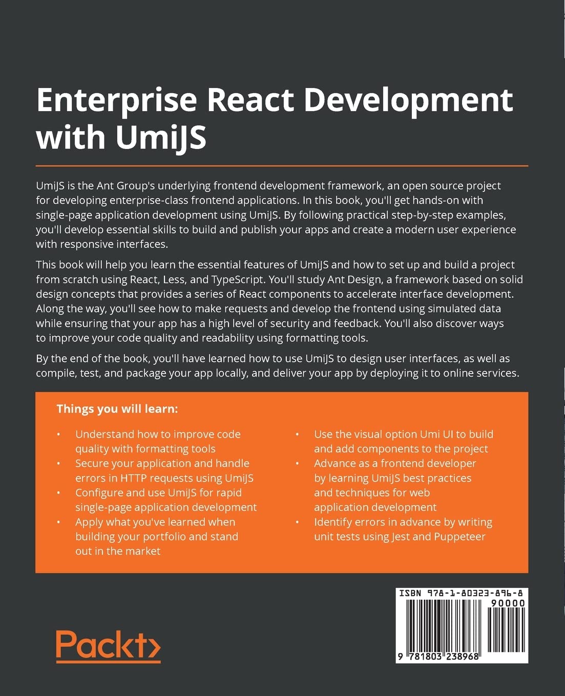 Buy Enterprise React Development with UmiJS: Learn efficient techniques and  best practices to design and develop modern web applications Book Online at  Low Prices in India | Enterprise React Development with UmiJS: