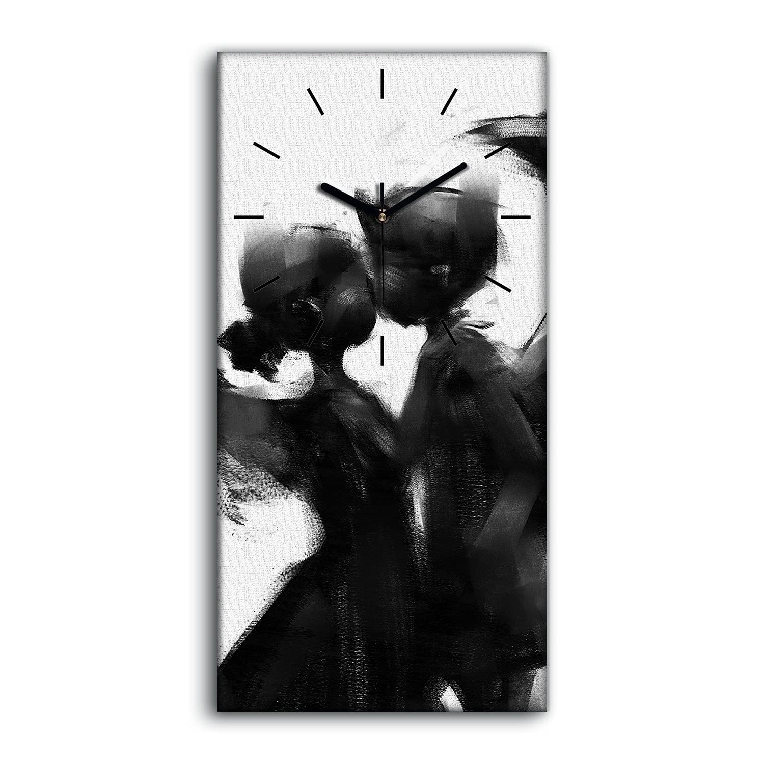 Horloge Silencieuse Toile 30x60cm pour Salon et Chambre