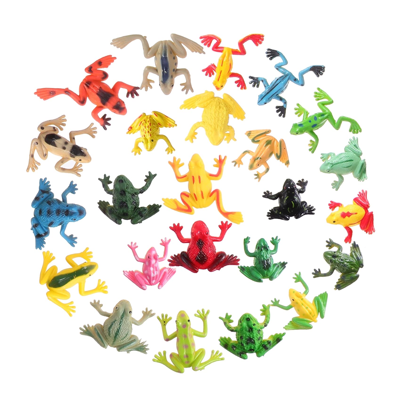 Hohopeti 24 Piezas Modelo De Ranita Ranas Animales Juguete Figuras De Ranas En Miniatura Figuras De Ranas Mini Escultura De Ranas Modelo De Ranas Artificiales Mini Estatuilla De Ranas