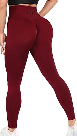 BIOAUM Butt Lifting Workout Leggings for Women, High Waisted Seamless Scrunch Gym Yoga Pants