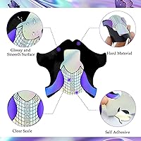 Vista 4 de 50 piezas de moldes de extensión autoadhesivos y reutilizables para acrílico, uñas de gel constructor - NTF050