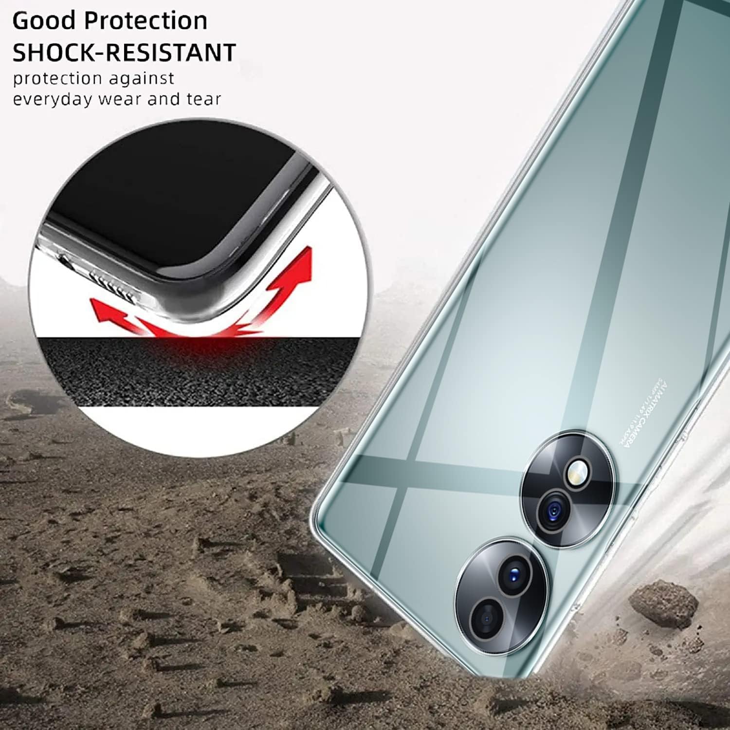 Custodia Honor 90 Lite Sawiqpd - Morbida Antiurto In TPU E Carbonio - Blu