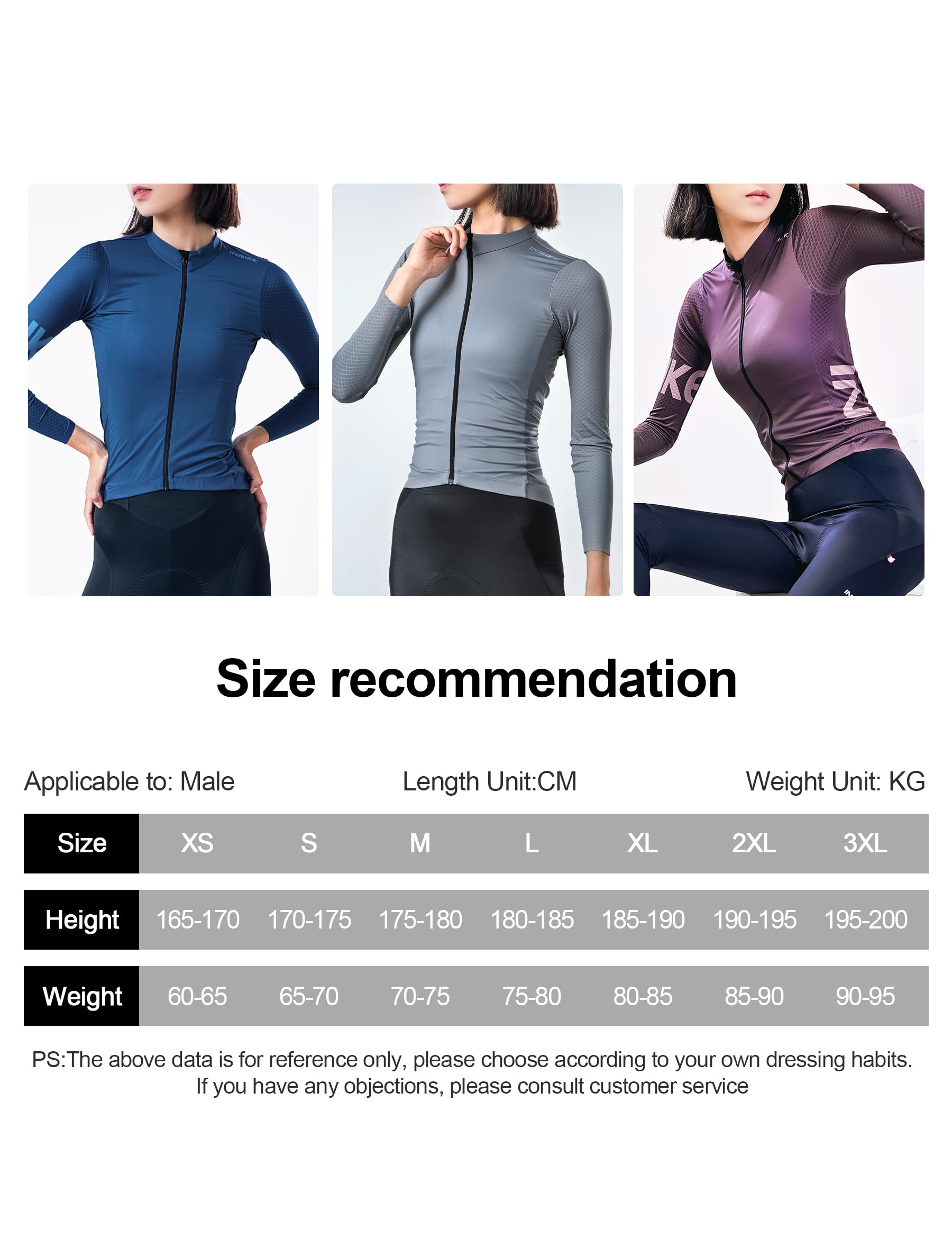 INBIKE Fahrradtrikot Damen Lang Leicht und Atmungsaktiv Lange Fahrradbekleidung Lila Grau Blau Optional MZ050