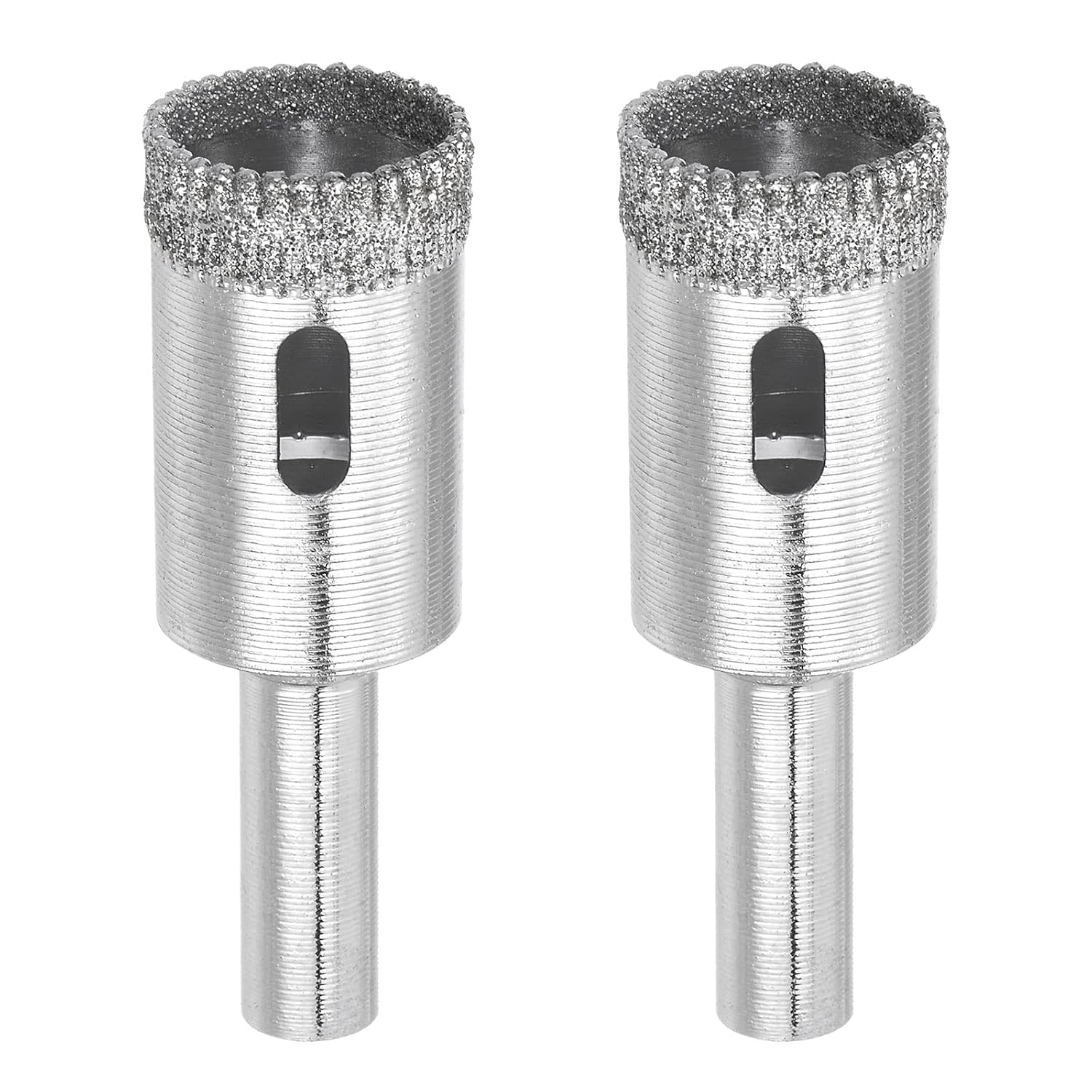HARFINGTON 2pcs Diamond Drill Bits 15mm Serrated Hollow Core Hole Saw for Glass Ceramic Porcelain Tile Marble Stone