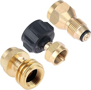 Mtsooning 3PCs Propane Refill Adapter, POL to QCC1 / Type1 Gas Bottle Connector Regulator for 1Lb Disposable Tank Cylinder...