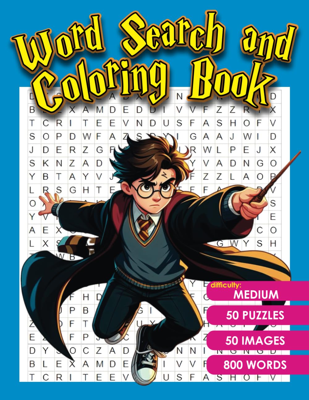 POTTER WORD SEARCH AND COLORING BOOK: English Version (Potter Coloring Book)
