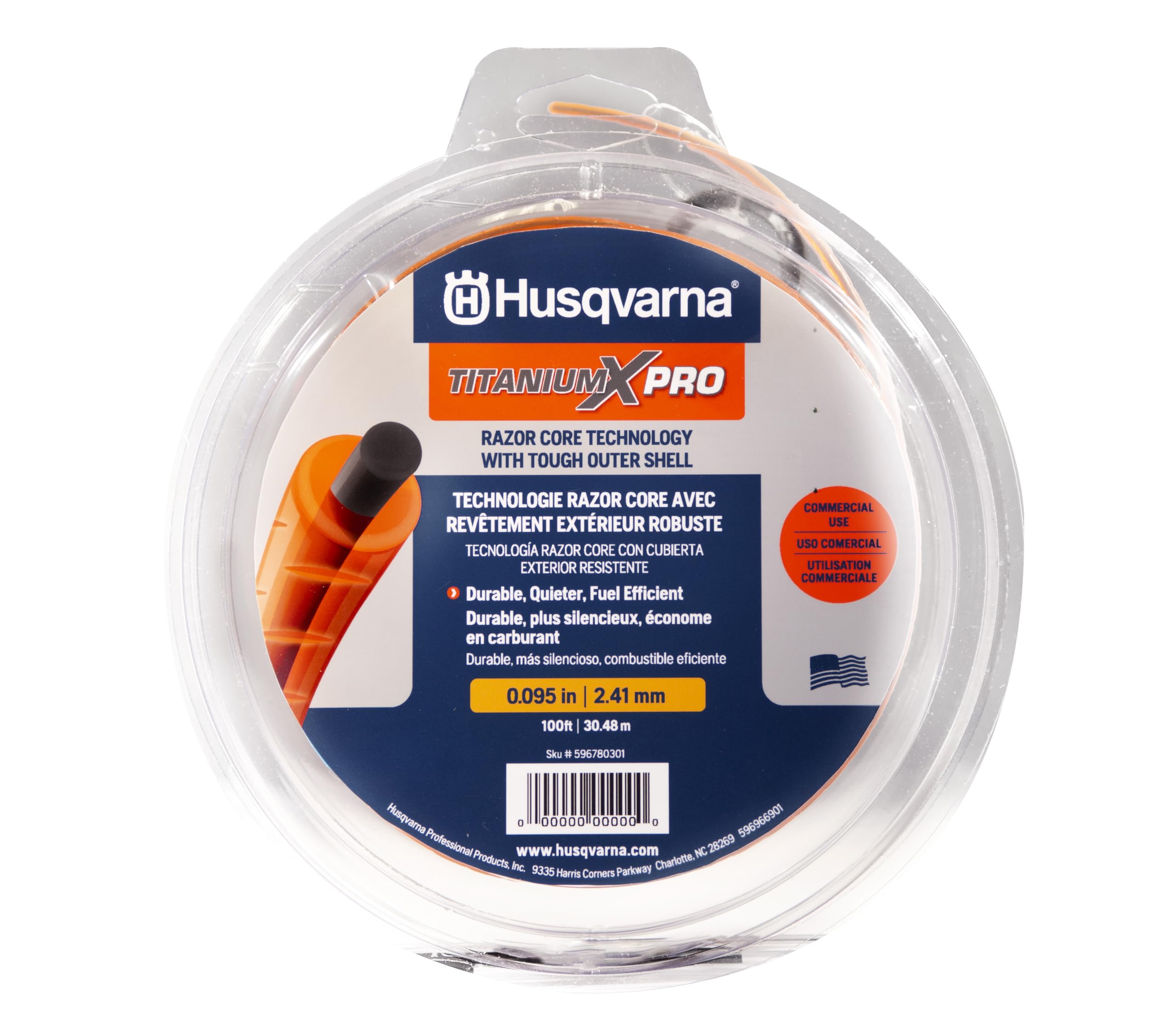 Husqvarna 100-ft Spool 0.095-in Titanium X-Pro Spooled Trimmer Line