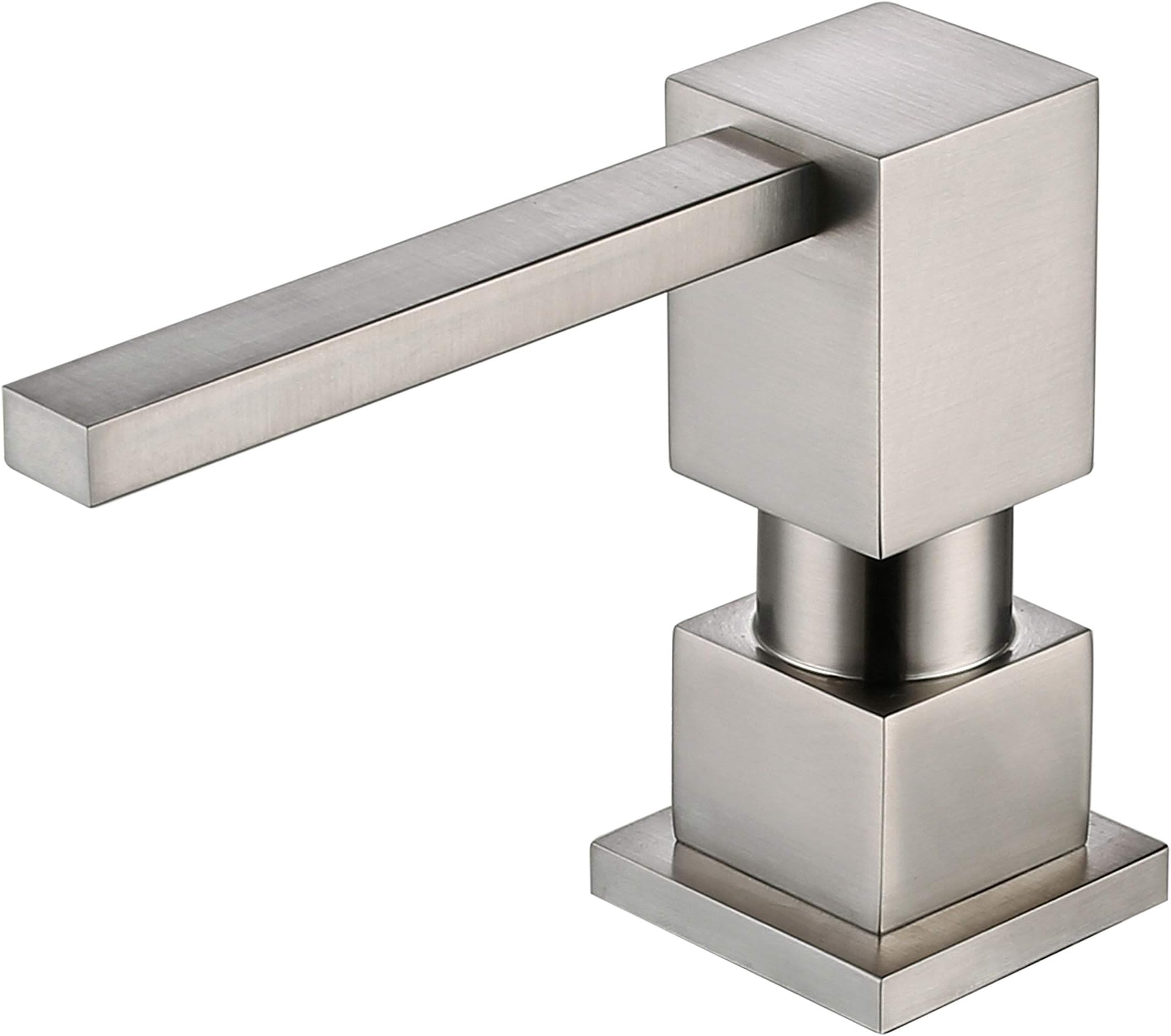 Ultimate Unicorn Sink Soap Dispenser for Kitchen Sink (Brushed Nickel), All Brass Built-in And Refill from Top Design,Metal Hand Soap & Dish Soap Copper Pump