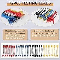 Vista 3 de Kit de cables de prueba de circuito automotriz, 104 piezas multímetro multifunción sonda eléctrica kit de prueba con estuche de transporte negro