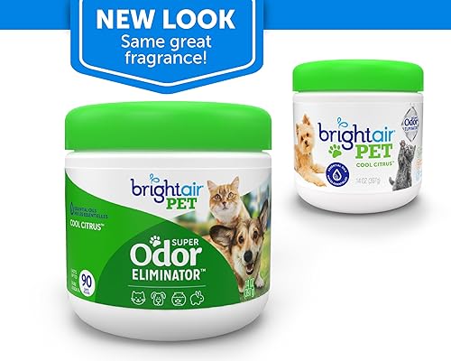 Miniatura 2 de Bright Air - Ambientador y eliminador de olores, 900483, Pet- Cool Aroma cítrico, Paquete de 6, 1