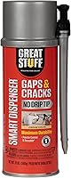 Great Stuff Smart Dispenser Gaps & Cracks Foam Sealant, 12oz Cream - No Drip, Reusable, Paintable Home Insulation