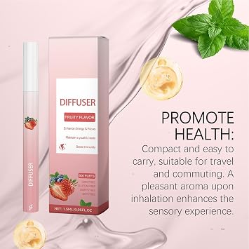 Pen Diffuser - Berry Scented Aroma, Portable Personal Home Care Accessory