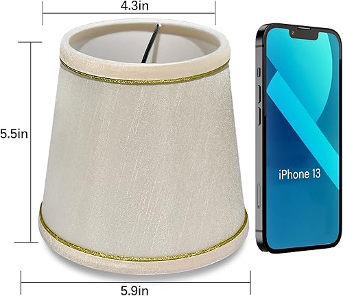 Miniatura 3 de Cortinas de lámpara de araña, marco de metal con clip, pantalla de tela, cubiertas de luz pequeñas para lámpara de pared de estilo europeo moderno,