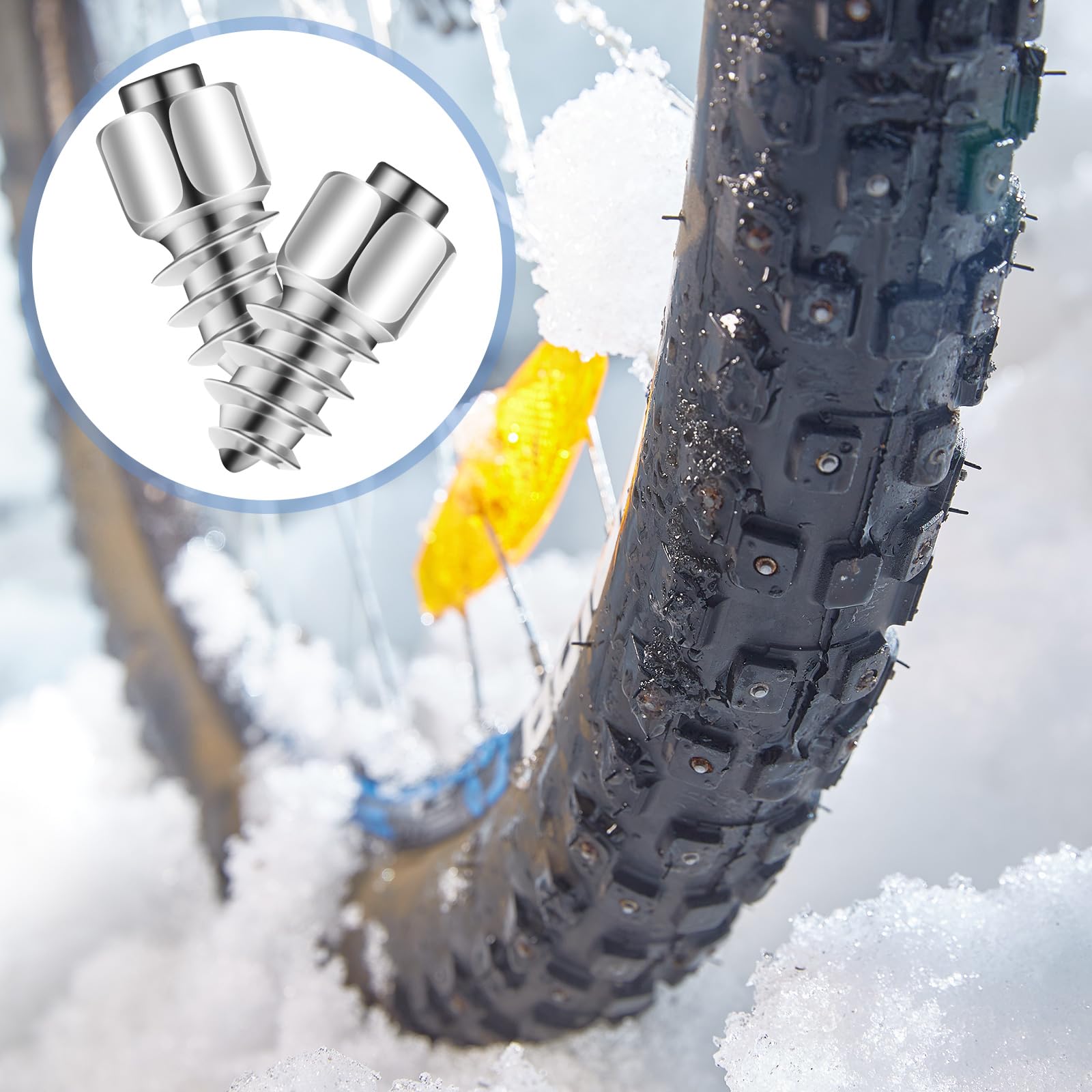 500 borchie per pneumatici, 9 mm, in carburo, per auto, camion, moto, bagagliaio, ATV, SUV, accessori per auto, riutilizzabili, anti-ghiaccio, con manicotto di installazione