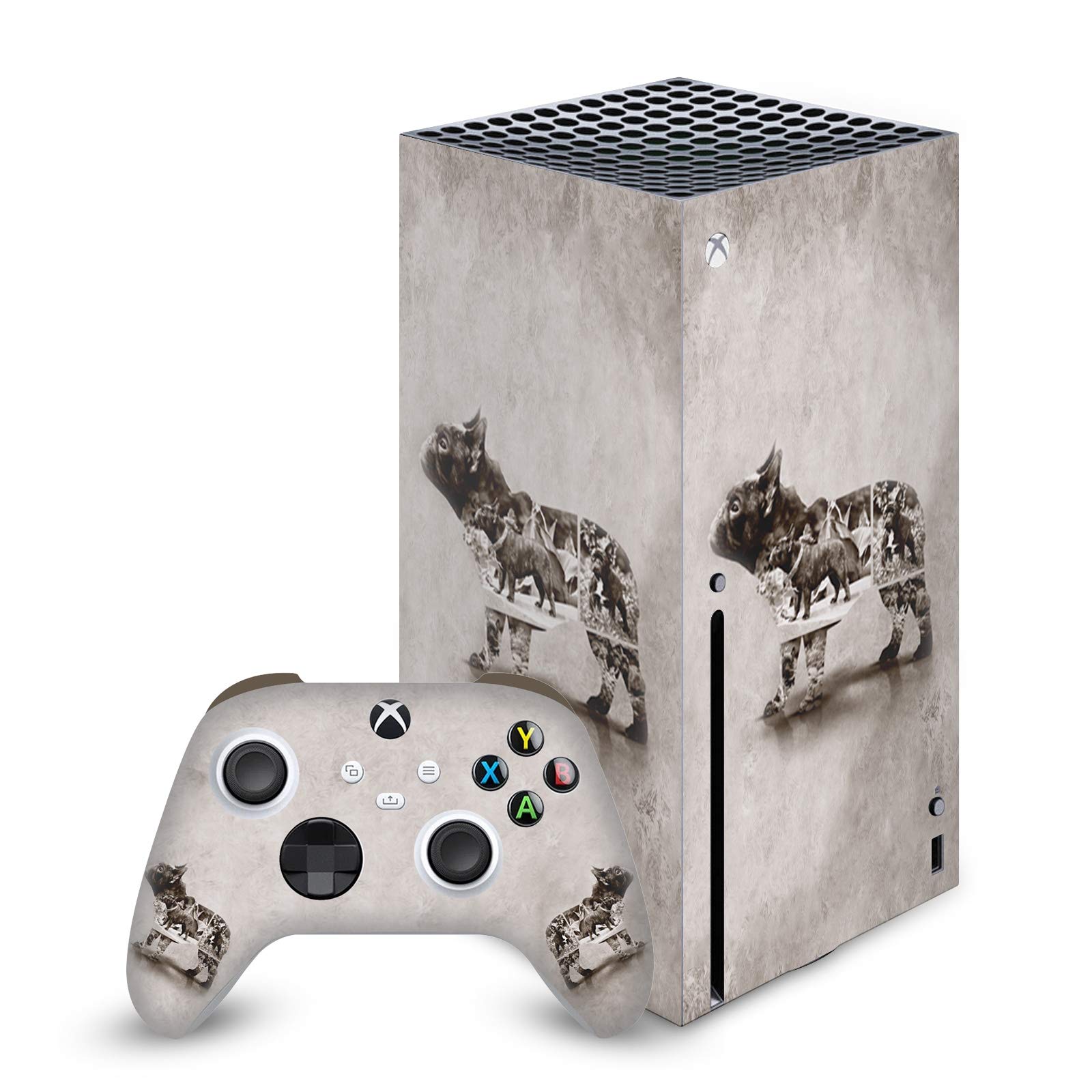 Skin Xbox Series X bouledogue français pour protéger la console des rayures et saletés - 7