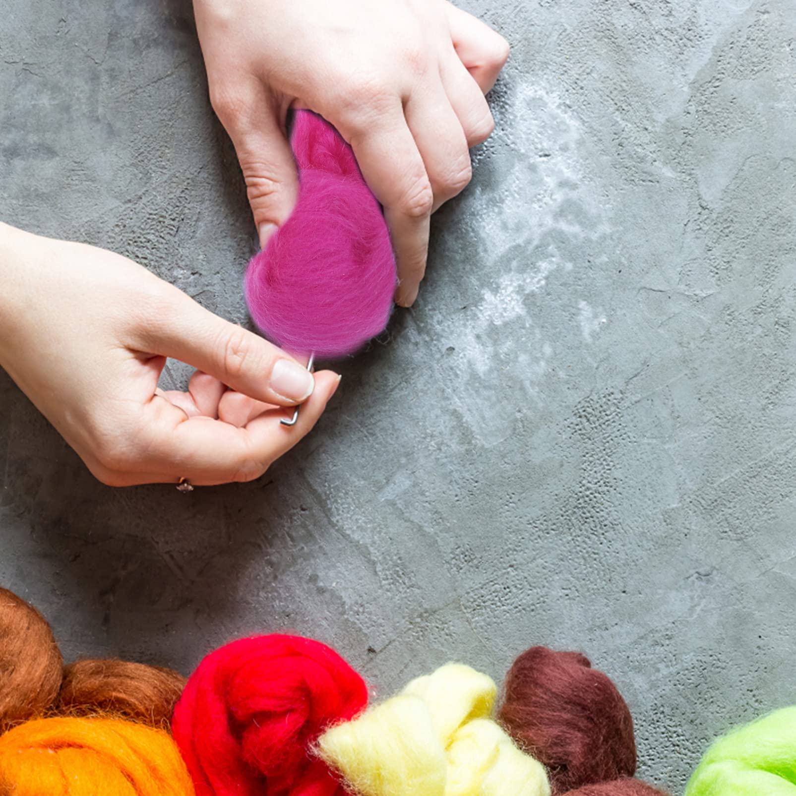 STOBOK 108stücke Teiliges Nadelfilzset Bunte Wollfilzmaterialien Für Erwachsene Für Kreative Bastelprojekte Hochwertiger Nadelfilzwerkzeuge Und Zubehör