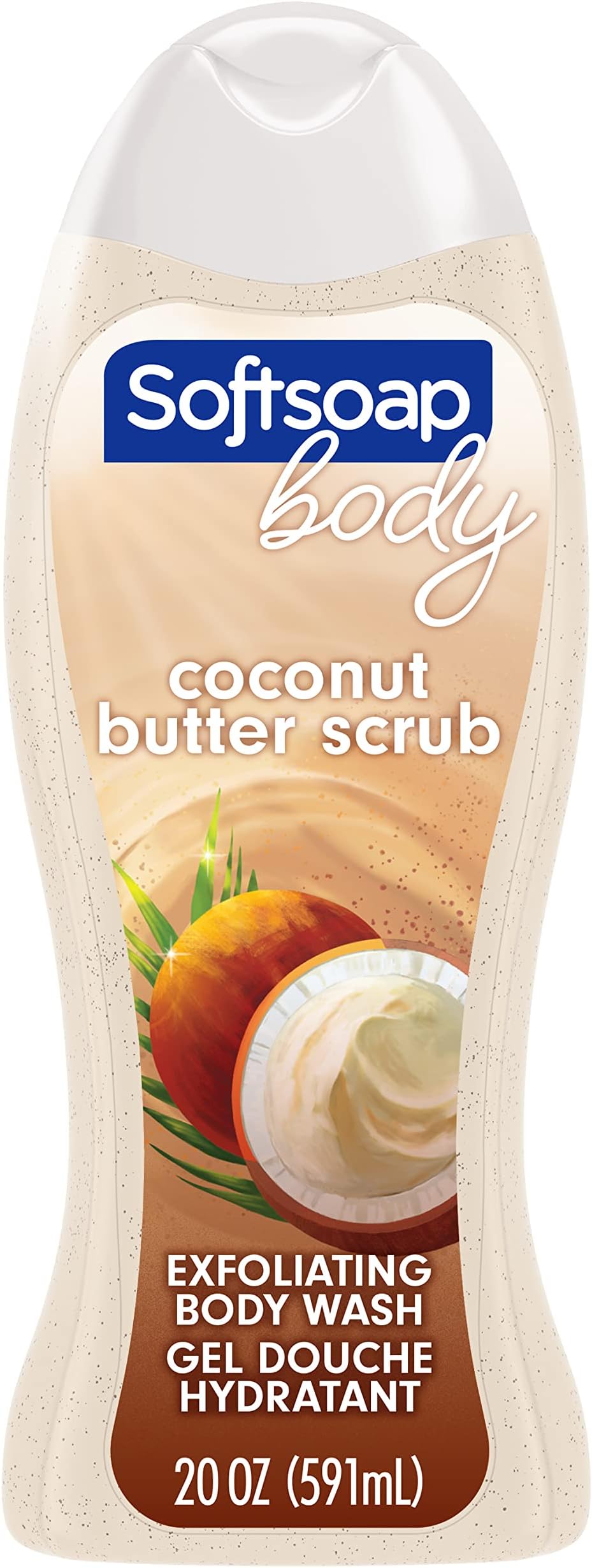 Body Wash Exfoliating Scrub, Coconut Butter Scent, 20 oz Bottle