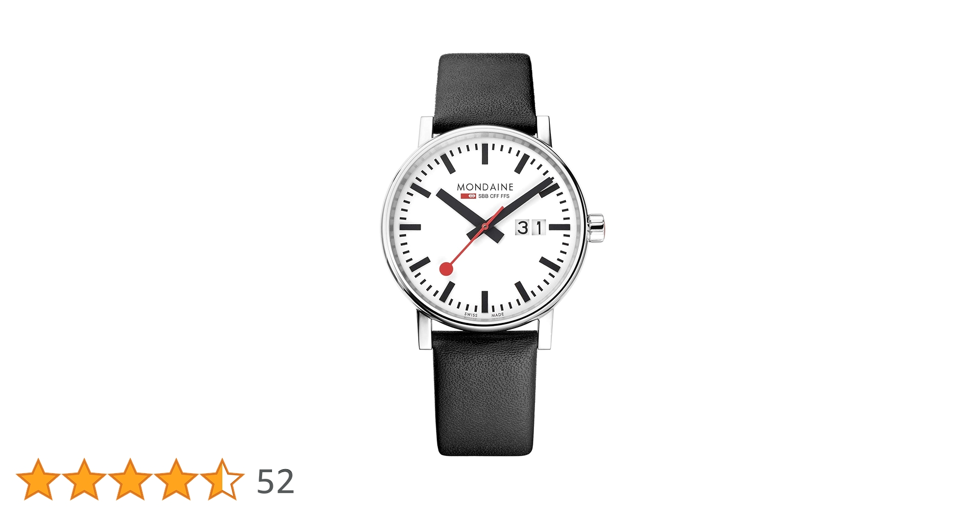 廃盤品　極美品　モンディーン MONDAINE エヴォ ビッグデイト　シルバー evo2 モンディーン Mondaine エヴォ2 Evo2 ビッグデイト 40mm