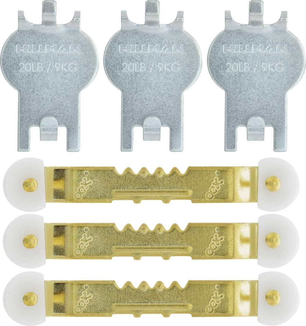 HIGH & MIGHTY 515311 Picture Hanger Value Pack, Easy Tool-Free Dry Wall Art Hangers for Artwork, Photos, and Mirrors, Holds up to 20lbs, 6 Pack, Steel,Silver