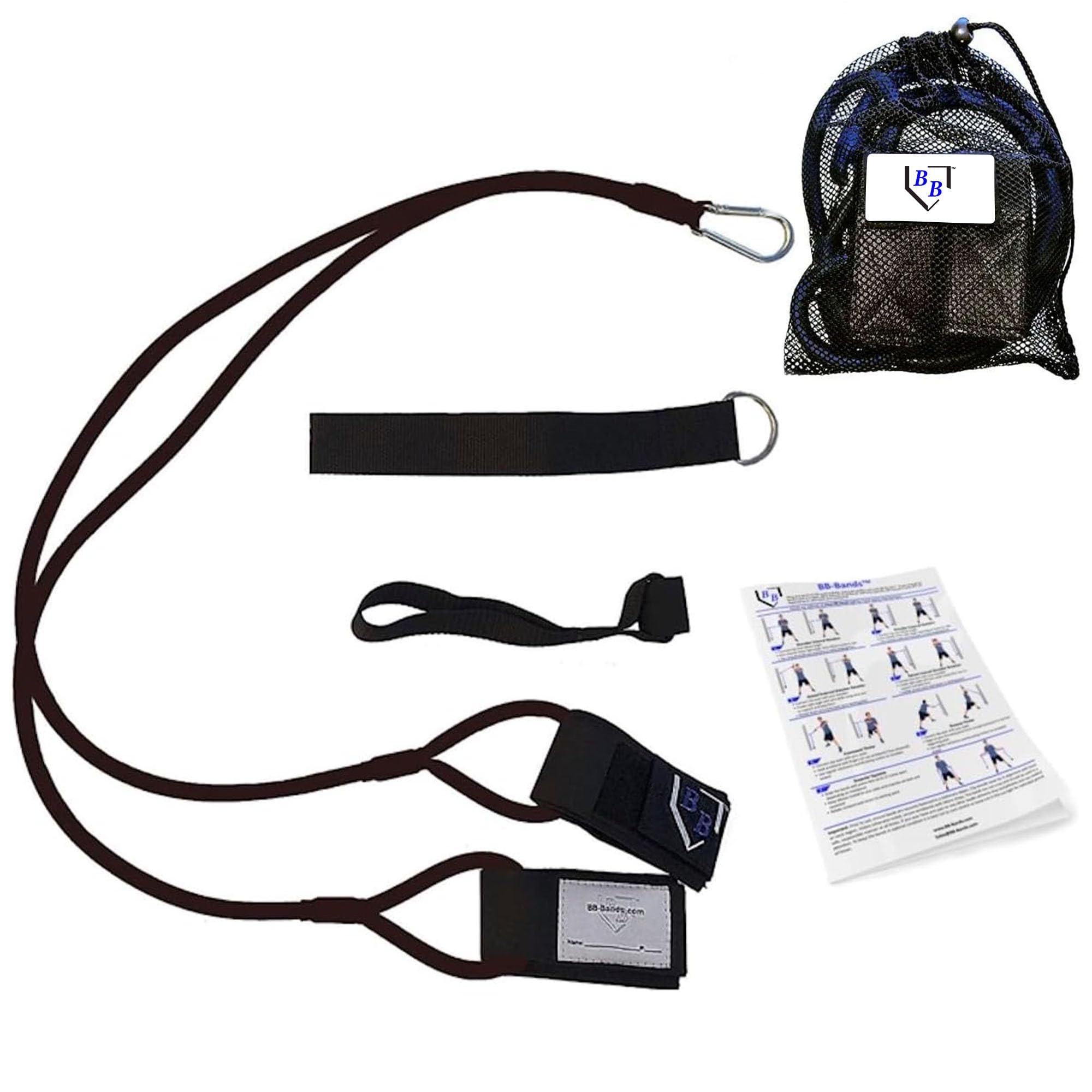 BB Bands Baseball Softball Resistance Training Bands - Arm Strength Pitching Conditioning Equipment 3 Strengths Youth Adult Heavy