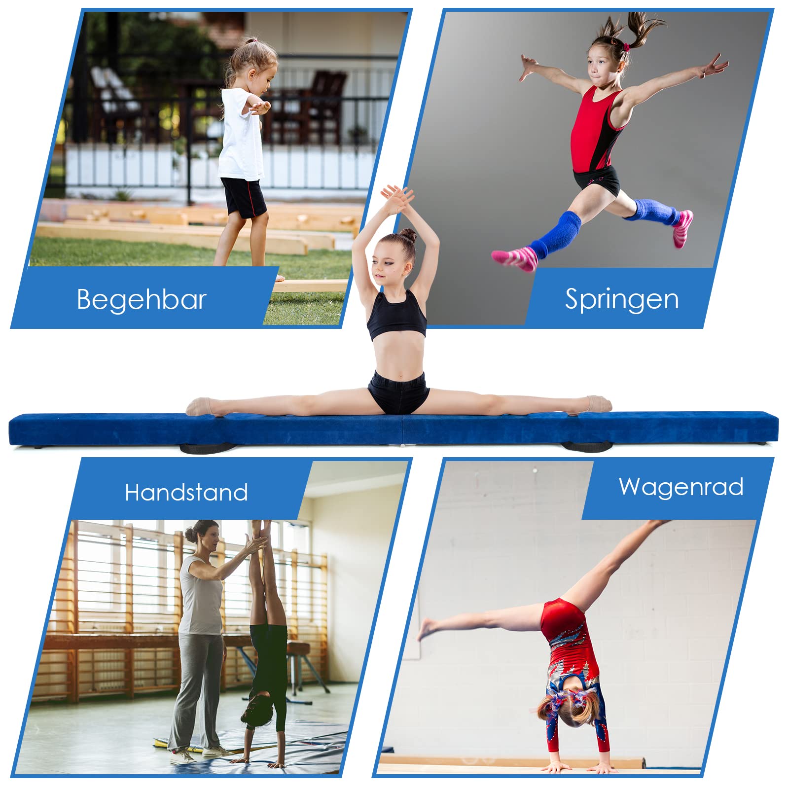 Produktbild von 210 Cm Schwebebalken, Gymnastikbalken Klappbar, Balance