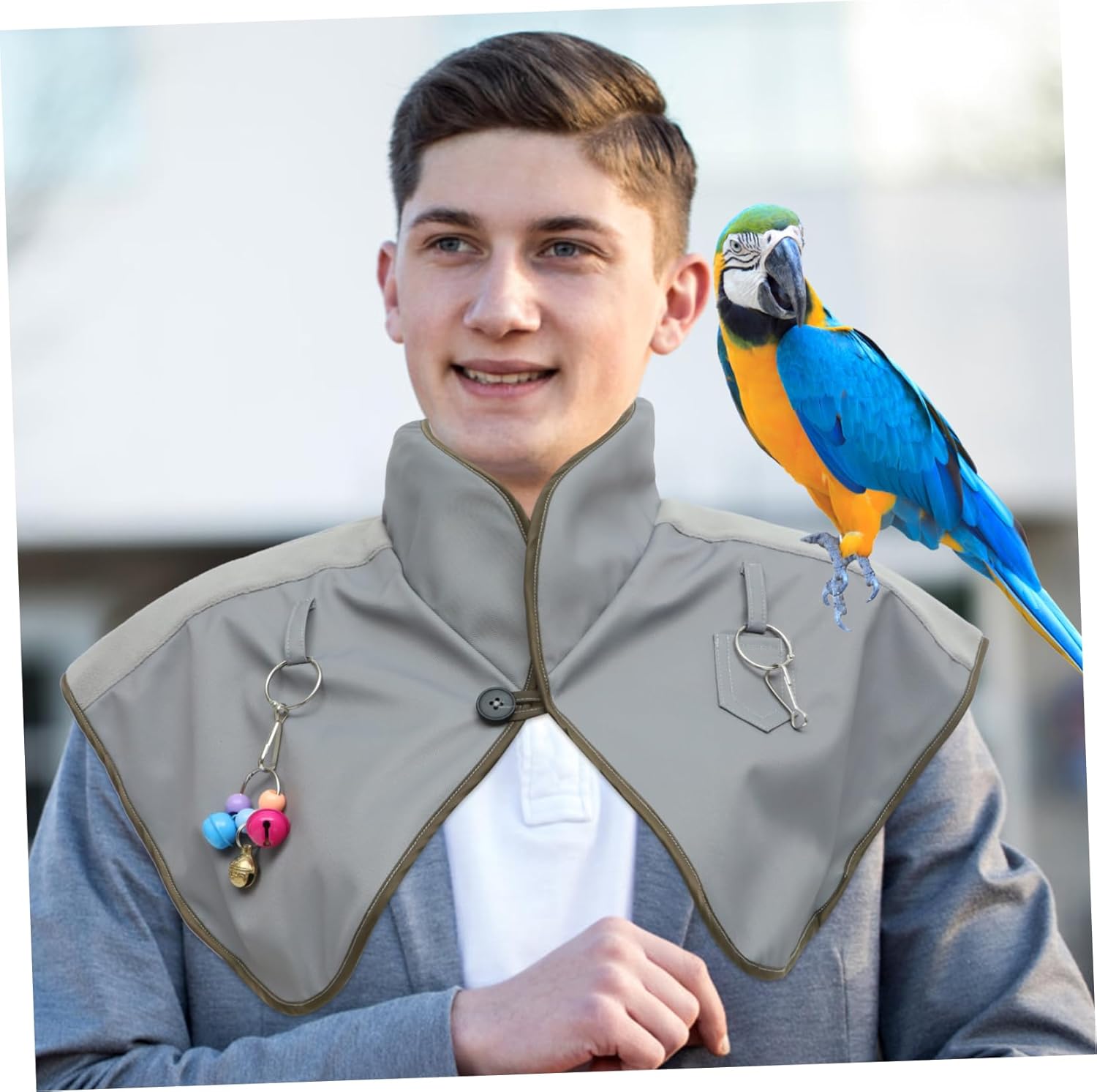 VANZACK Waterproof Reusable Bird Shoulder Pad Diaper Shawl Scratch Protector for Cockatiels and Parrots Comfortable Fabric Bird Protective Shawl