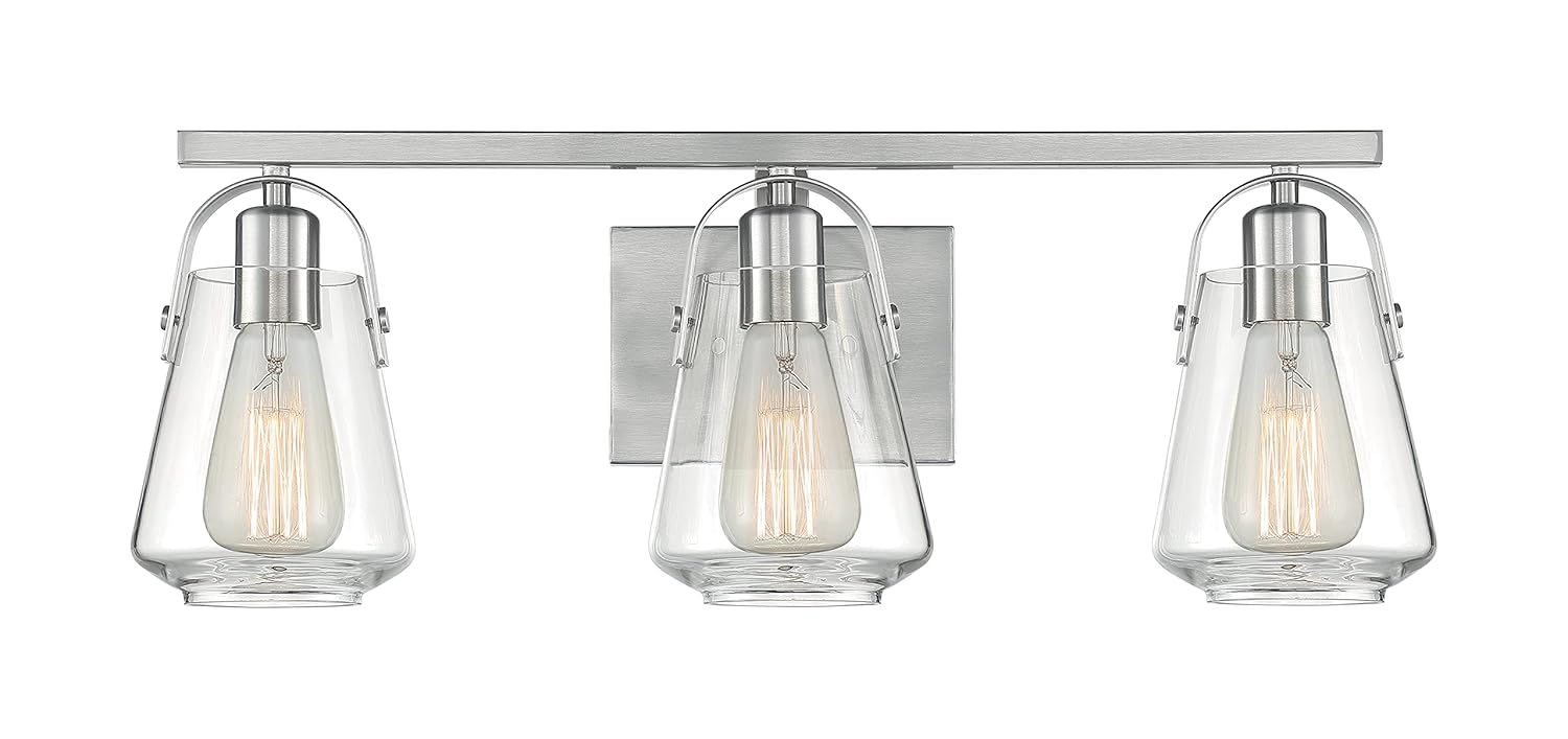 NUVO 60/7113 Skybridge 3-Light Vanity Light, Brushed Nickel