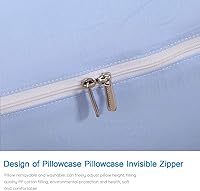 Vista 5 de Almohada de embarazo grande en forma de U de cuerpo completo con funda de almohada de algodón reemplazable y lavable para mujeres embarazadas que