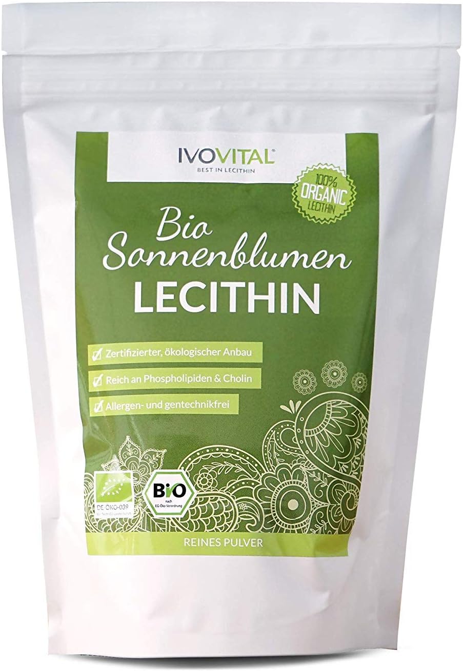 BIO Sonnenblumen Lecithin Pulver, IVOVITAL® (Bio zertifiziert) (300g