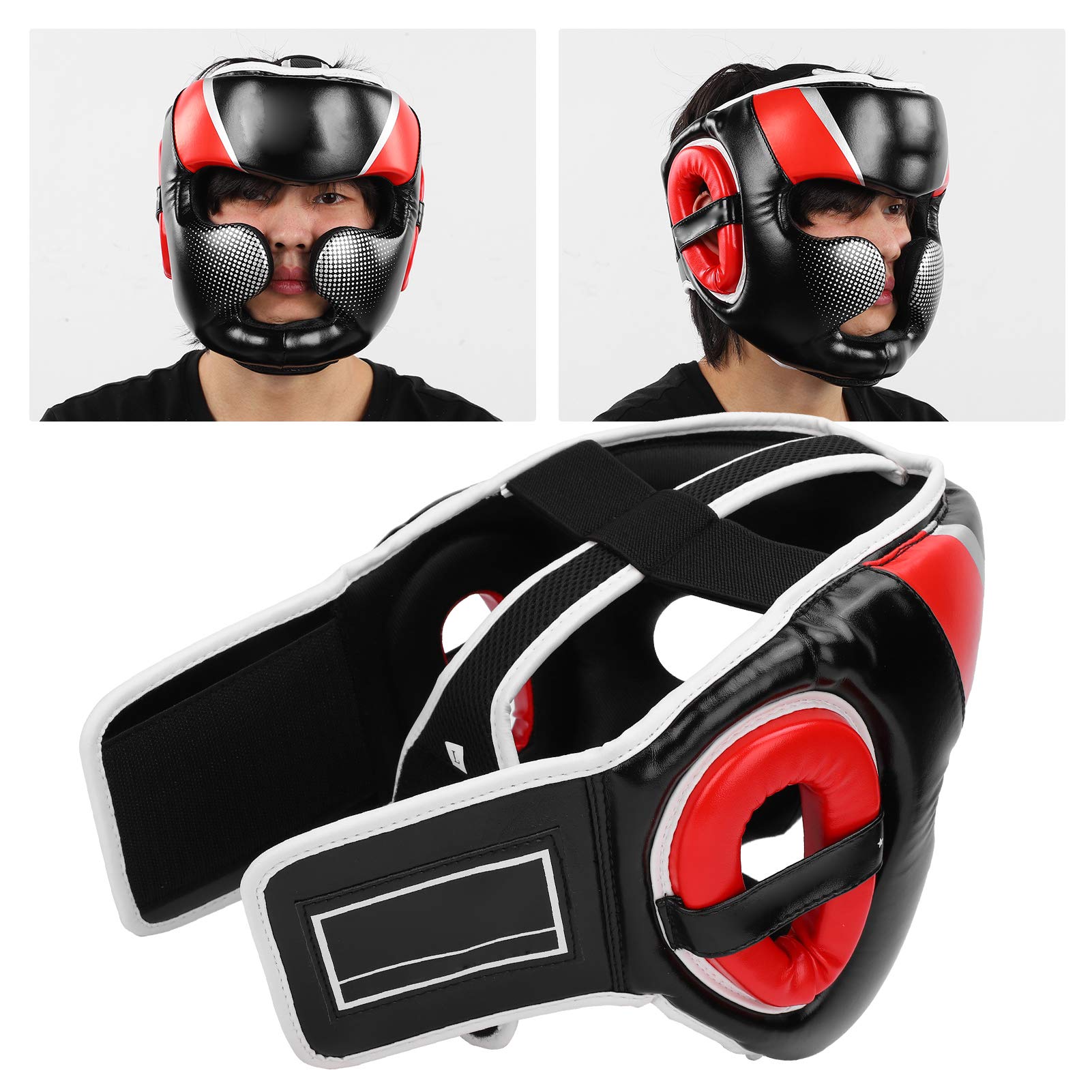 Full Face Boxing Headgear, Boxing Helmet Face Guard, Thicken Fighting Muay Thai, Adult Training Helmet, for MMA and Kickboxing Trainees