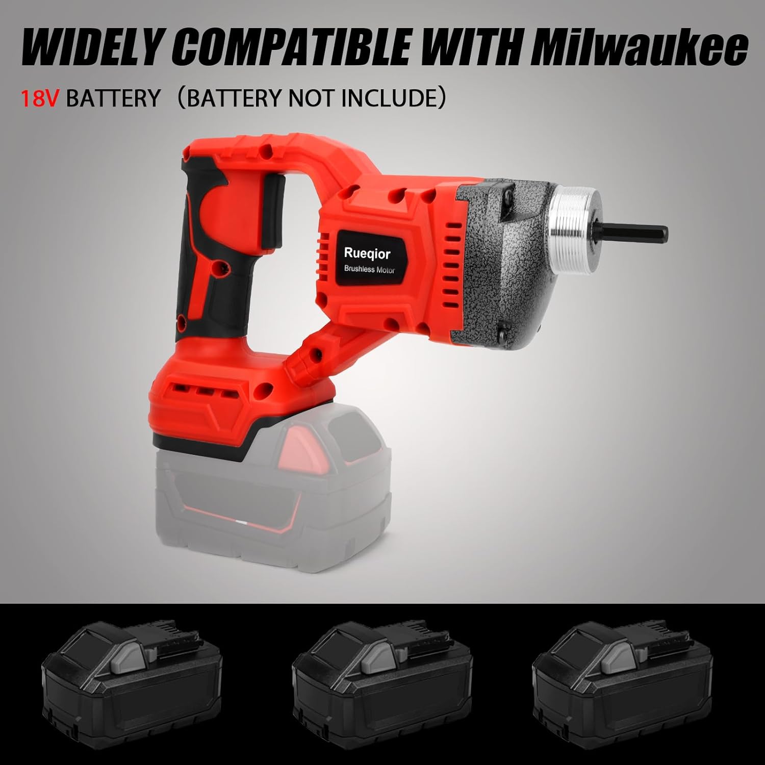 Handheld Concrete Vibrating Tool Compatible with Milwaukee 18V Battery, 600W Cordless Concrete vibrator with 3.8FT Shaft Rod 5,500VPM Portable Pencil Cement Vibrarator Remove Air Bubble(No Battery)