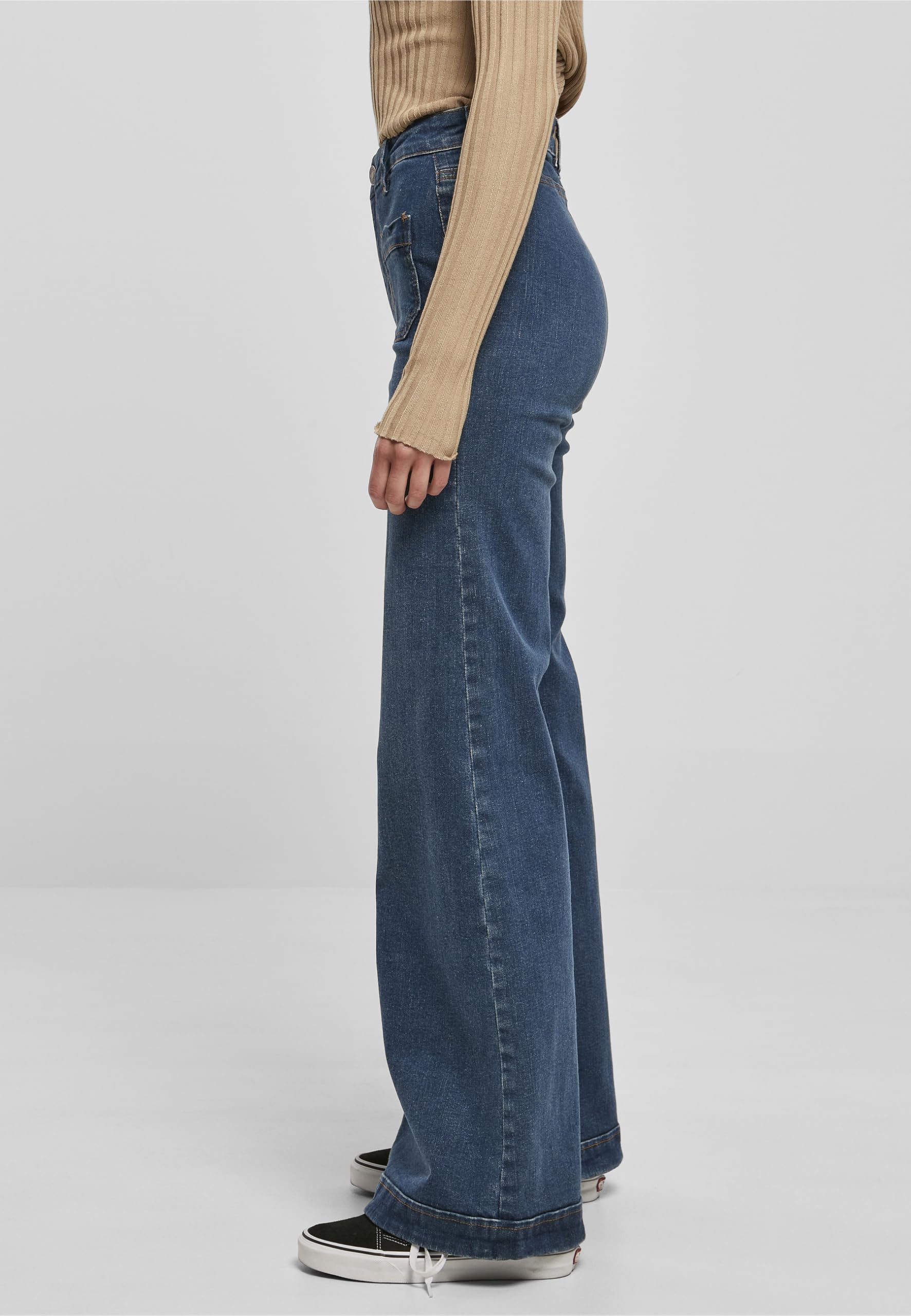 Urban Classics Damen Ladies Vintage Flared Denim Pants