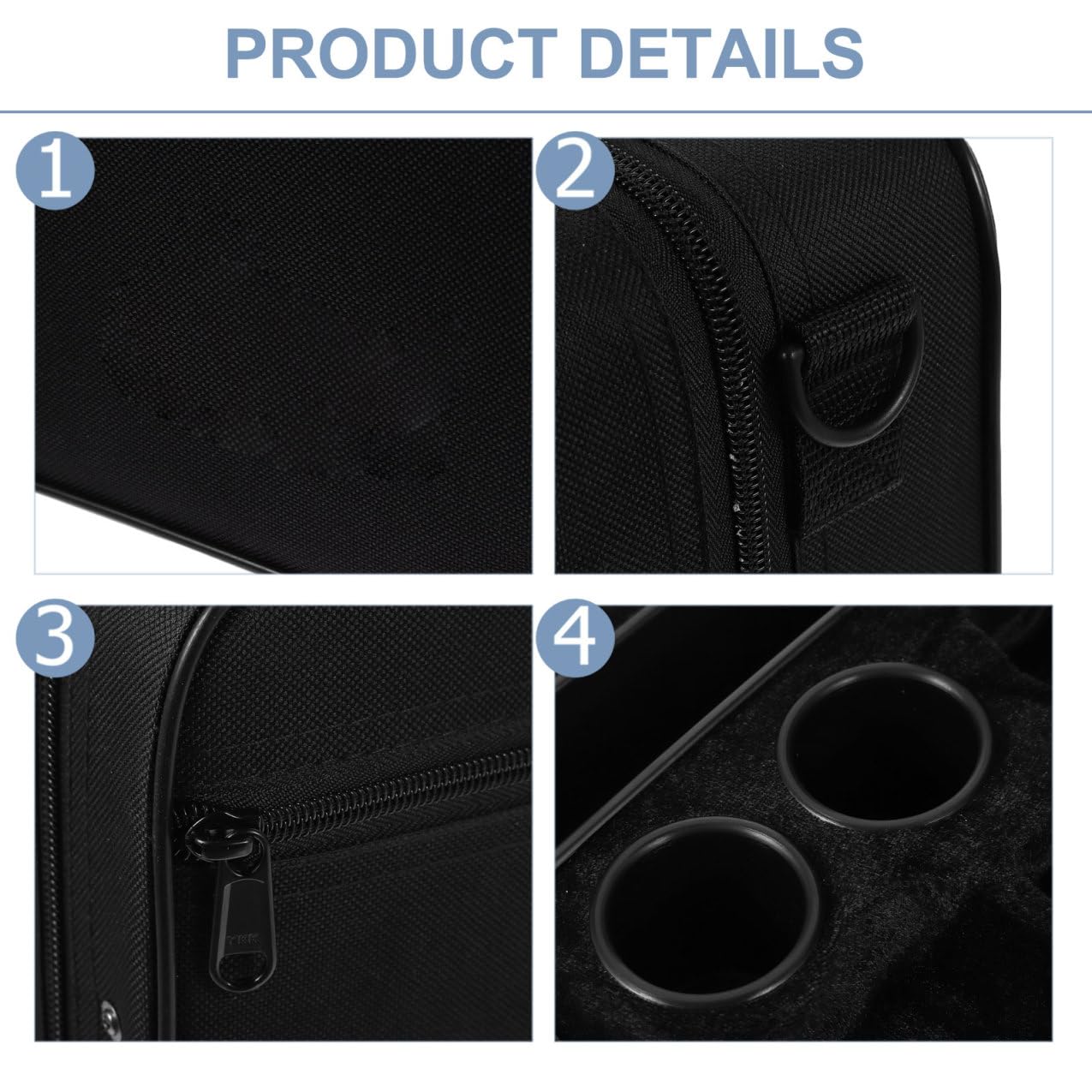 TOYANDONA Estuche Resistente Portátil Oxford de Clarinete para Negro Tela Asas, Compacto y Proteger durante Viajes y Almacenamiento