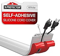 Vista 12 de Esquinas para cubiertas de cables de suelo de X-Protector - 4 UNIDADES - Material de silicona - Color blanco - Autoadhesivas - Compatibles solo