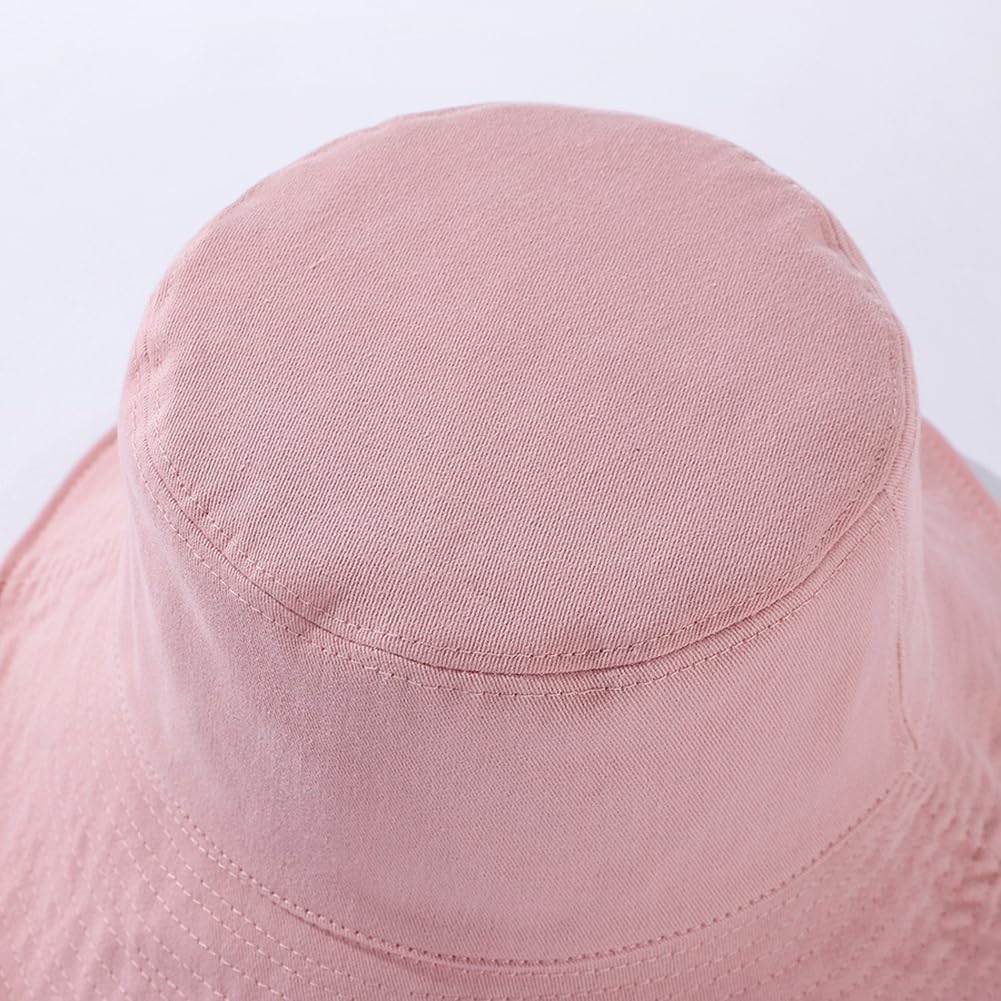Cotton Bucket Hat for Women Wide Brim Reversible Fisherman Hats Unisex Outdoor Fishing Summer Sun Hat - Image 9