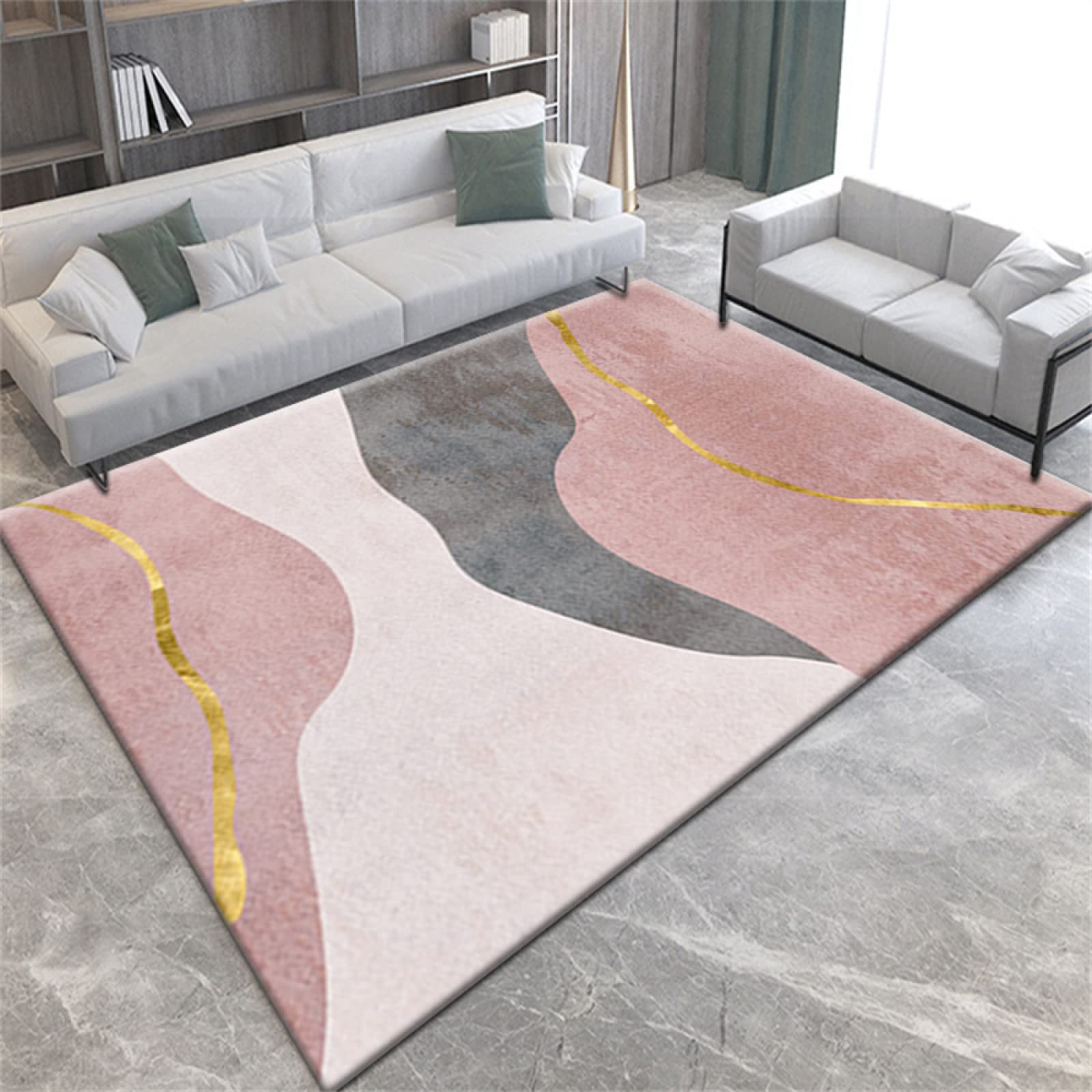 Tapis antidérapant rose et violet pour chambre d'ado et étude
