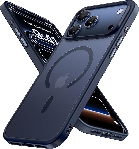 Miracase für iPhone 17 Pro Hülle mit Magsafe TOP MIL, Blau