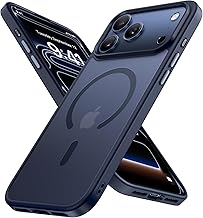 Miracase For iPhone 17 Pro Case for Magsafe [Top Military Protection & Magnetic Force] Shockproof Scratch-Resistant with Velvet Feel Extremely Durable Mobile Phone Case for iPhone 17 Pro 6.3 Inch, Matte Deep Blue