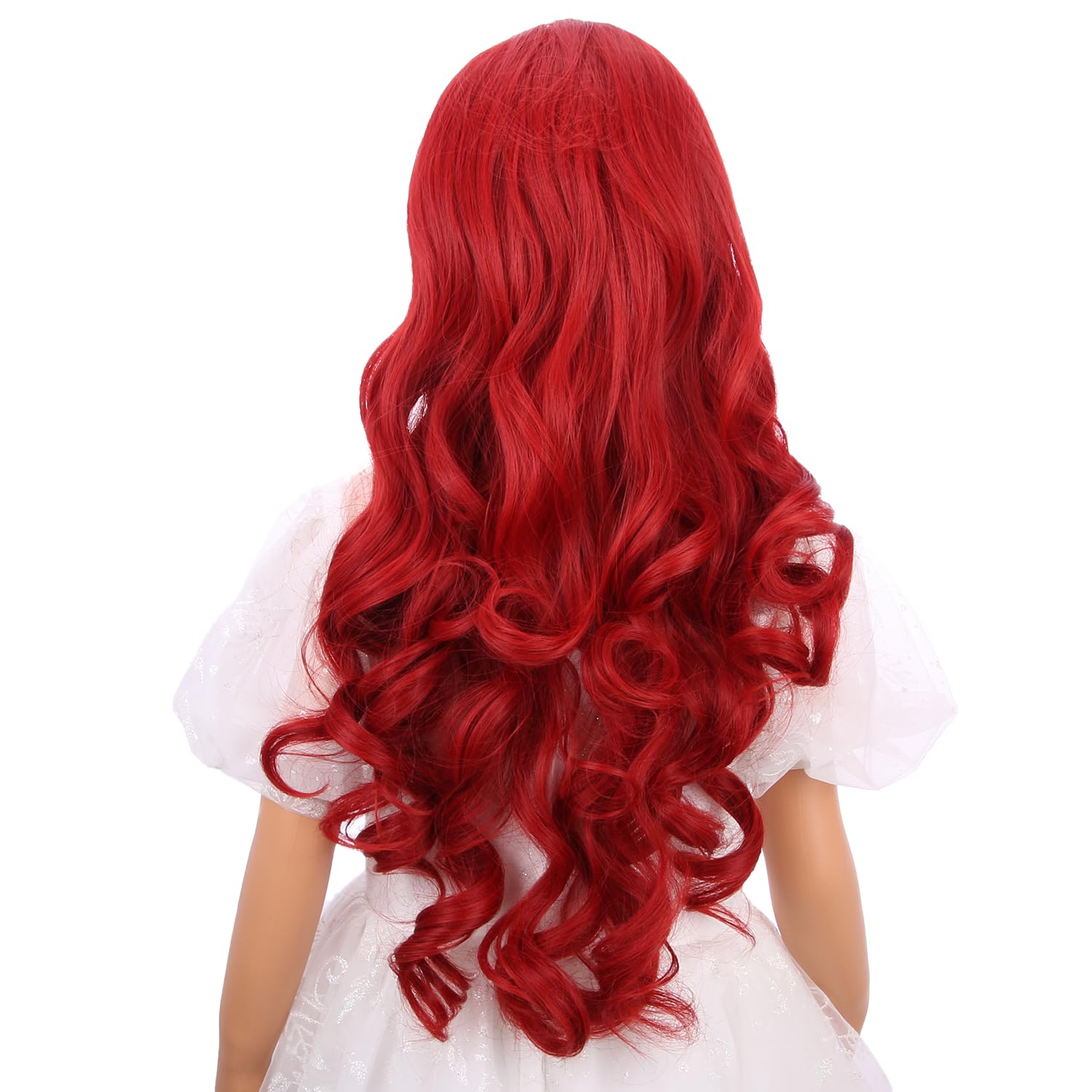 Kids Red Wig Wine Red Wig Long Wavy Curly Wigs for Girls Burgundy Synthetic Wigs Daily Halloween Party Cosplay Use