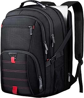 ANTERK Extra Large Travel Laptop Backpack, 17.3 Inch Carry on Backpack for Men Women, Big Anti Theft Water Resistant College Bussiness TSA Airline Approved Work Computer Backpack, Black