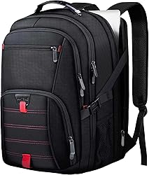 ANTERK Extra Large Travel Laptop Backpack, 17.3 Inch Carry on Backpack for Men Women, Big Anti Theft Water Resistant College Bussiness TSA Airline Approved Work Computer Backpack, Black