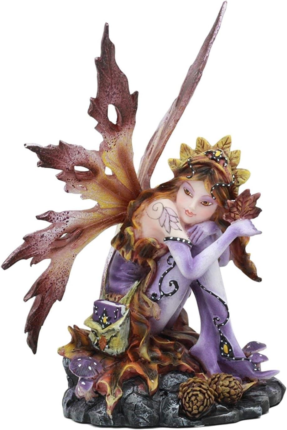 Ebros Wild Traveler Autumn Tribal Acorn Fairy Garden Statue 6.5Tall Fall Season Fae Pixie Fantasy Collectible Figurine