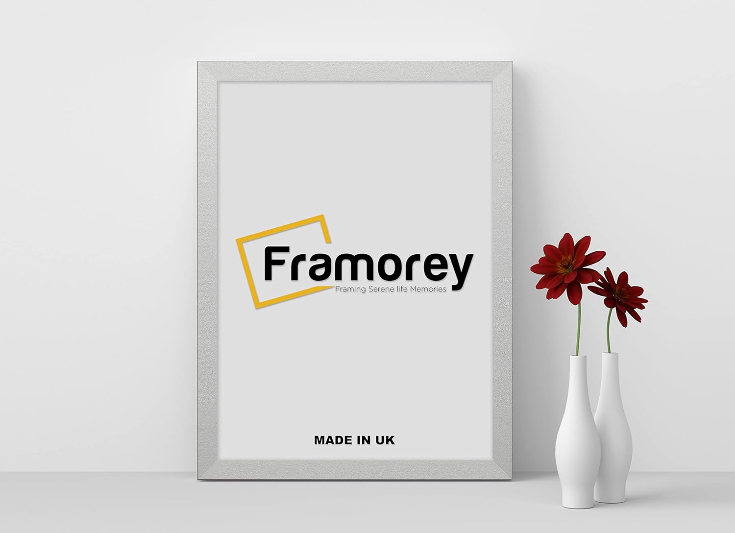 Framorey Modern Flat Picture Frames, Silver Photo Frames 16x12 Inch