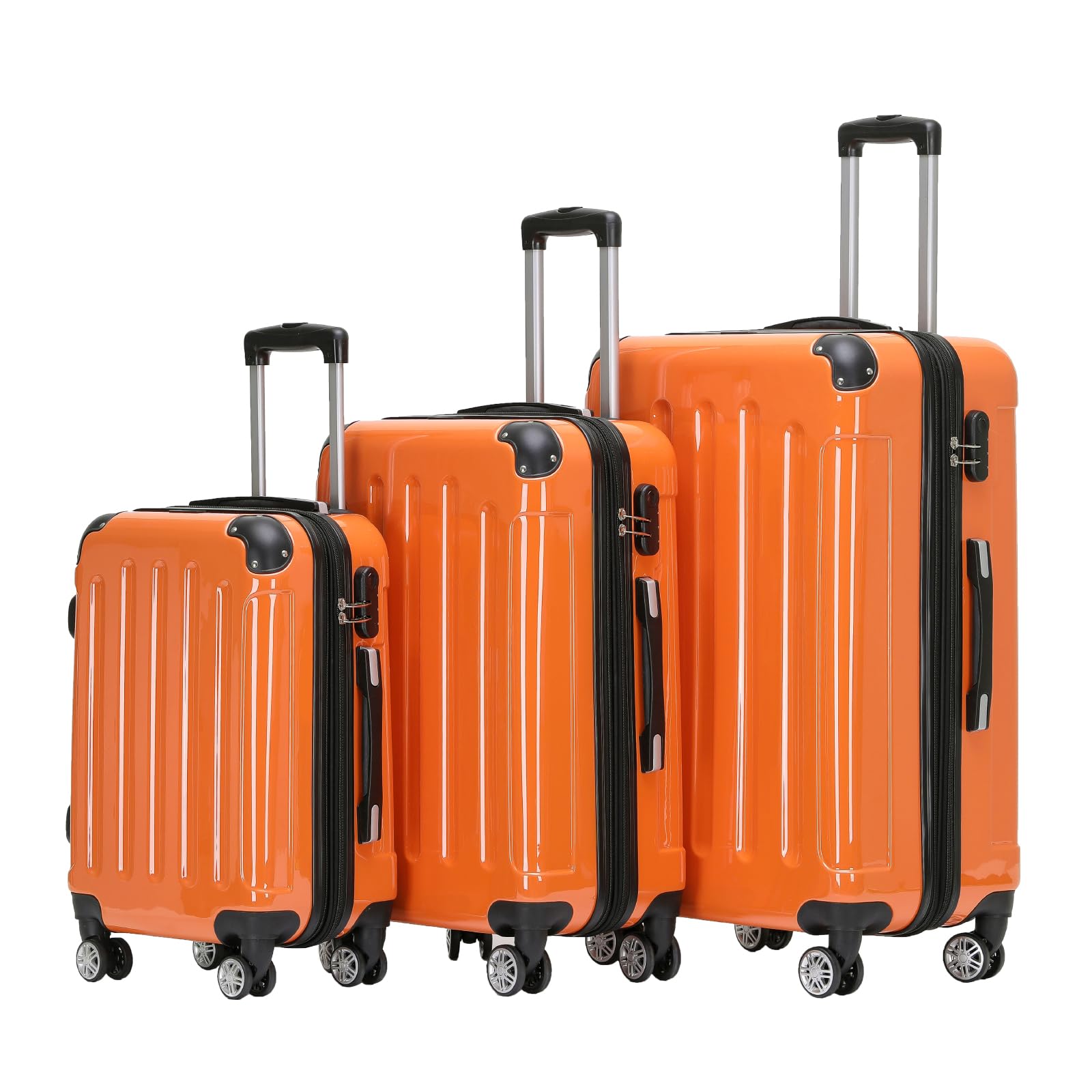 BEIBYE Hartschalen Koffer Trolley Rollkoffer Reisekoffer 4 Zwillingsrollen Polycabonat
