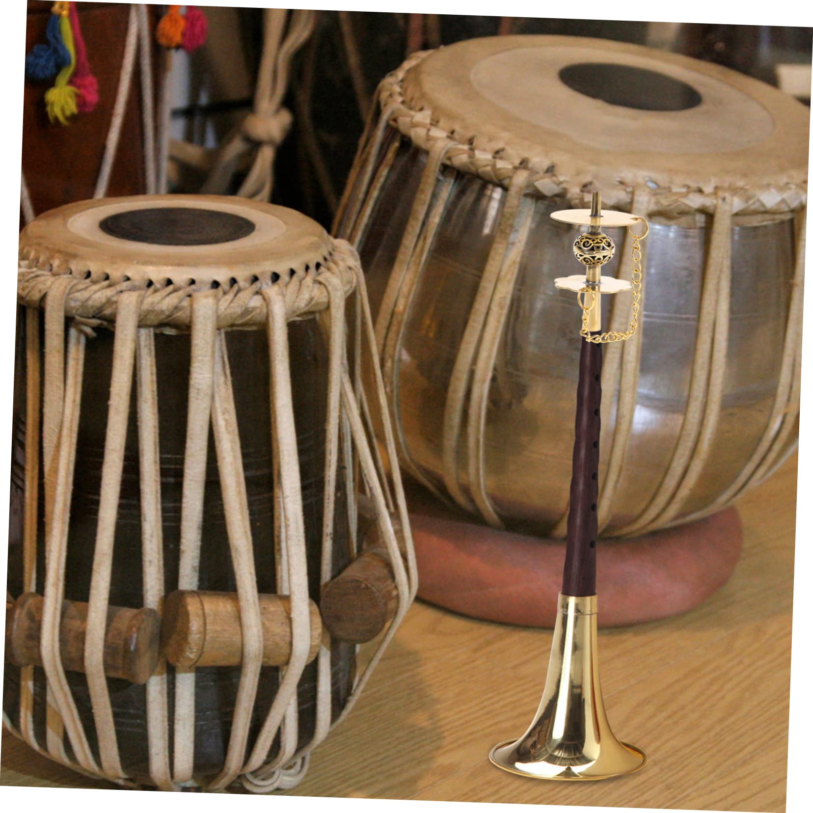 UPKOCH Kupfer Suona Ersatzteil mit Wiederverwendbarer Luftplatte und Einfachem Spielkomfort für Traditionelle Suona Musikinstrumente in Goldener Ausführung