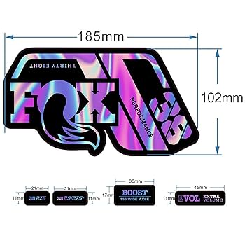 Amazon | 自転車フォークステッカーF-O-X 38フロントフォーク