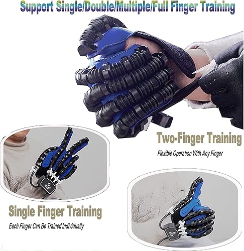 Miniatura 4 de Guantes de robot de rehabilitación, dispositivo de entrenamiento de pacientes con disfunción de la mano, hemiplejia cerebral fortalecedor de dedo