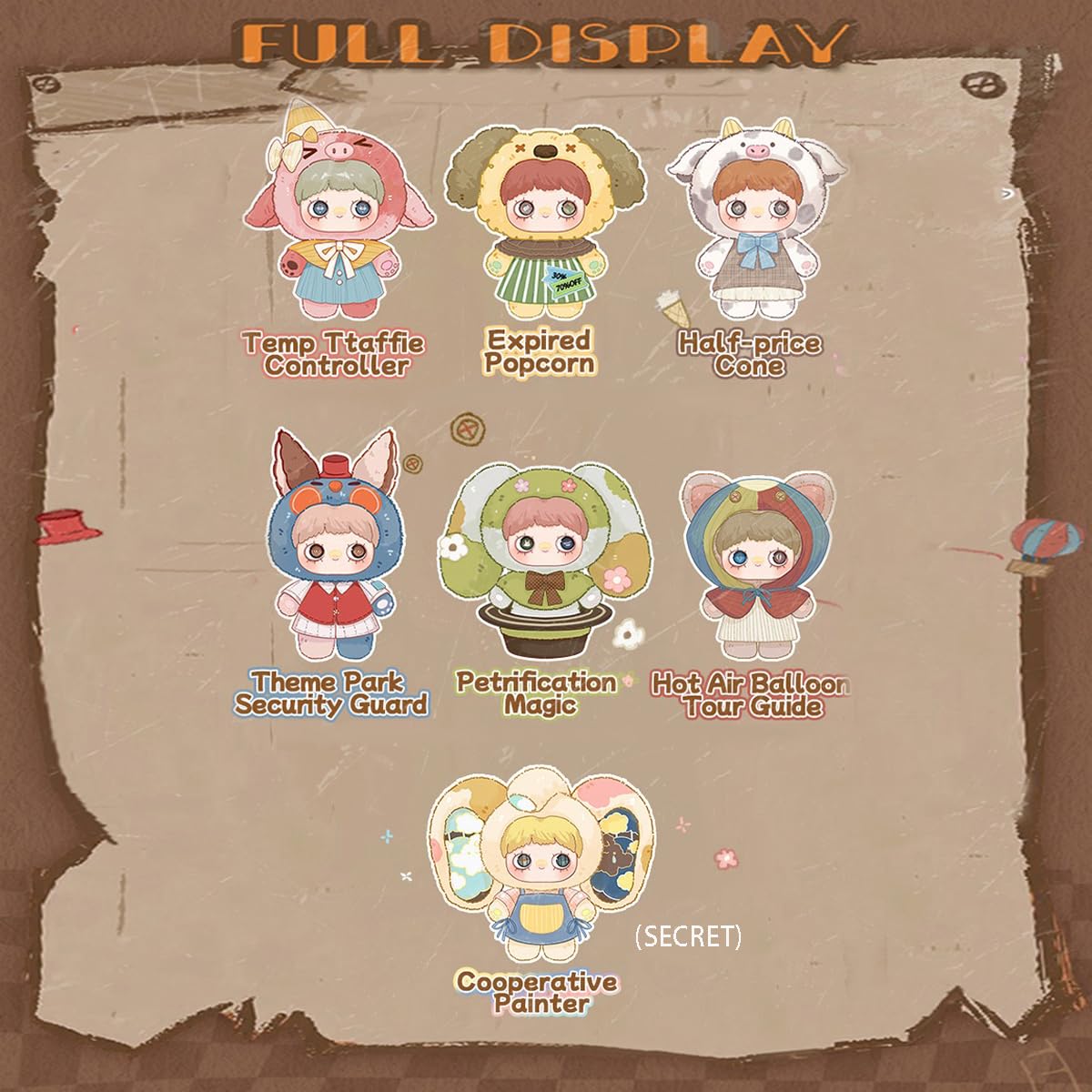 Maymei Forgotten FUNFAIR Serie Blind Box Action Figuren niedliche Zufallsspielzeug Geburtstag Sammelspielzeug für Desktop Ornamente, 1PC