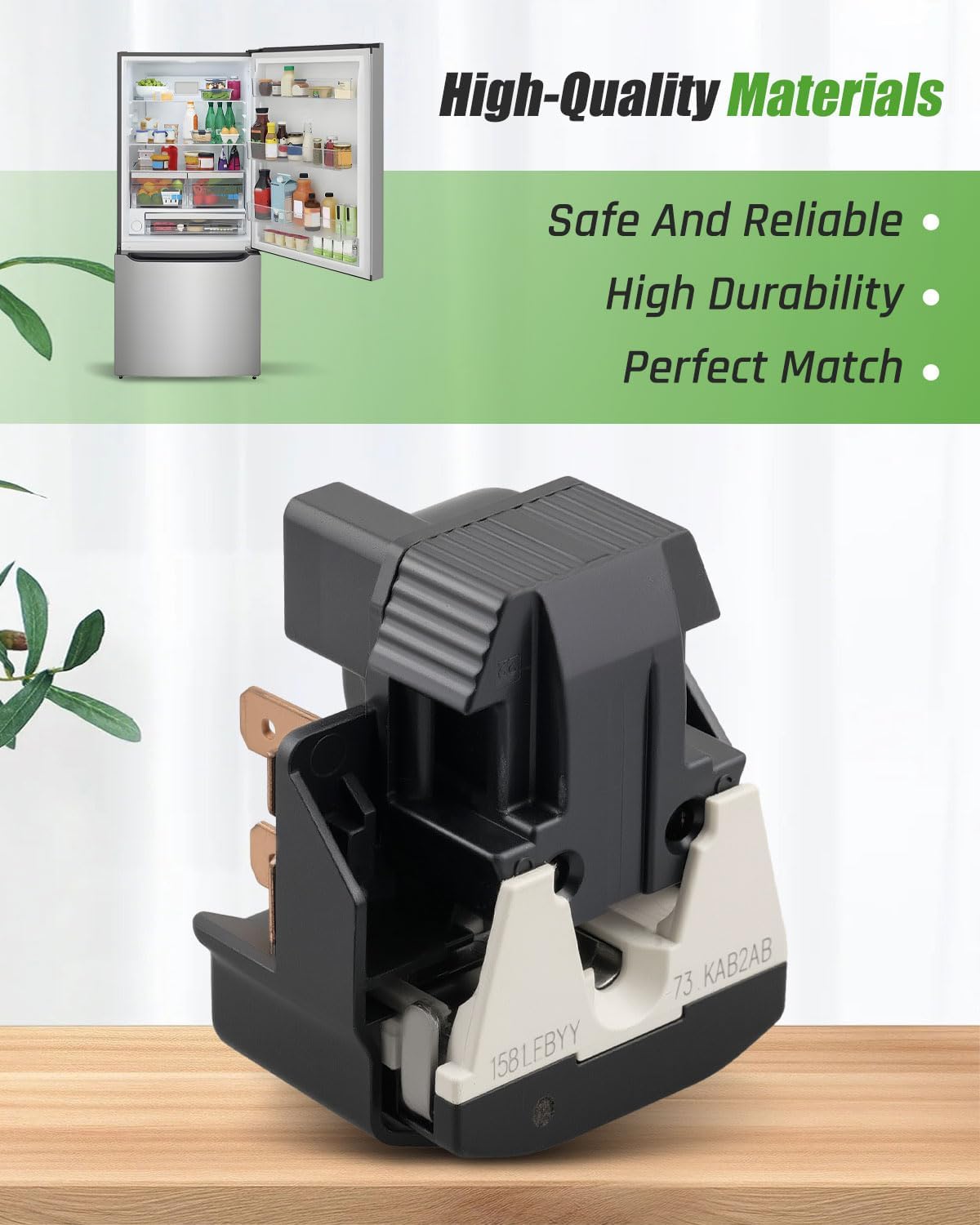 5304529507 Refrigerator Start Relay & Overload Protector Fit for Frigidaire Refrigerator Replaces AP7033330, PS16620630
