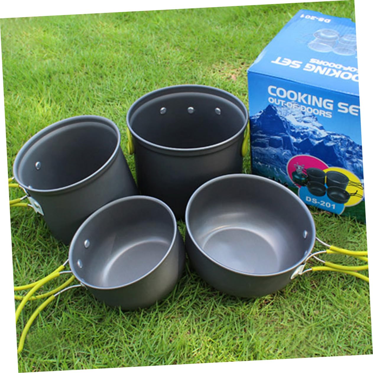 ULTECHNOVO Kochgeschirrset Camping Aus Aluminiumlegierung Outdoor-kochutensilien Tragbar Kochset Mit Pfannenset Leicht Und Einfach Zu Reinigen